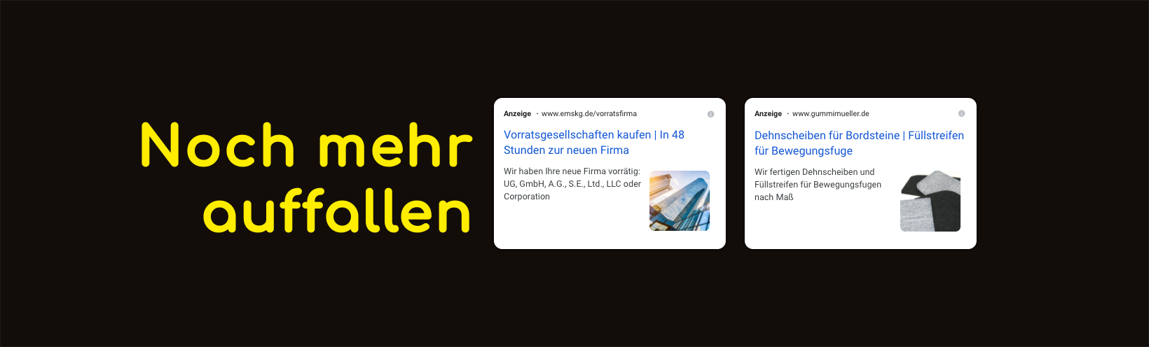 Google Ads Suchkampagnen mit Bilderweiterung