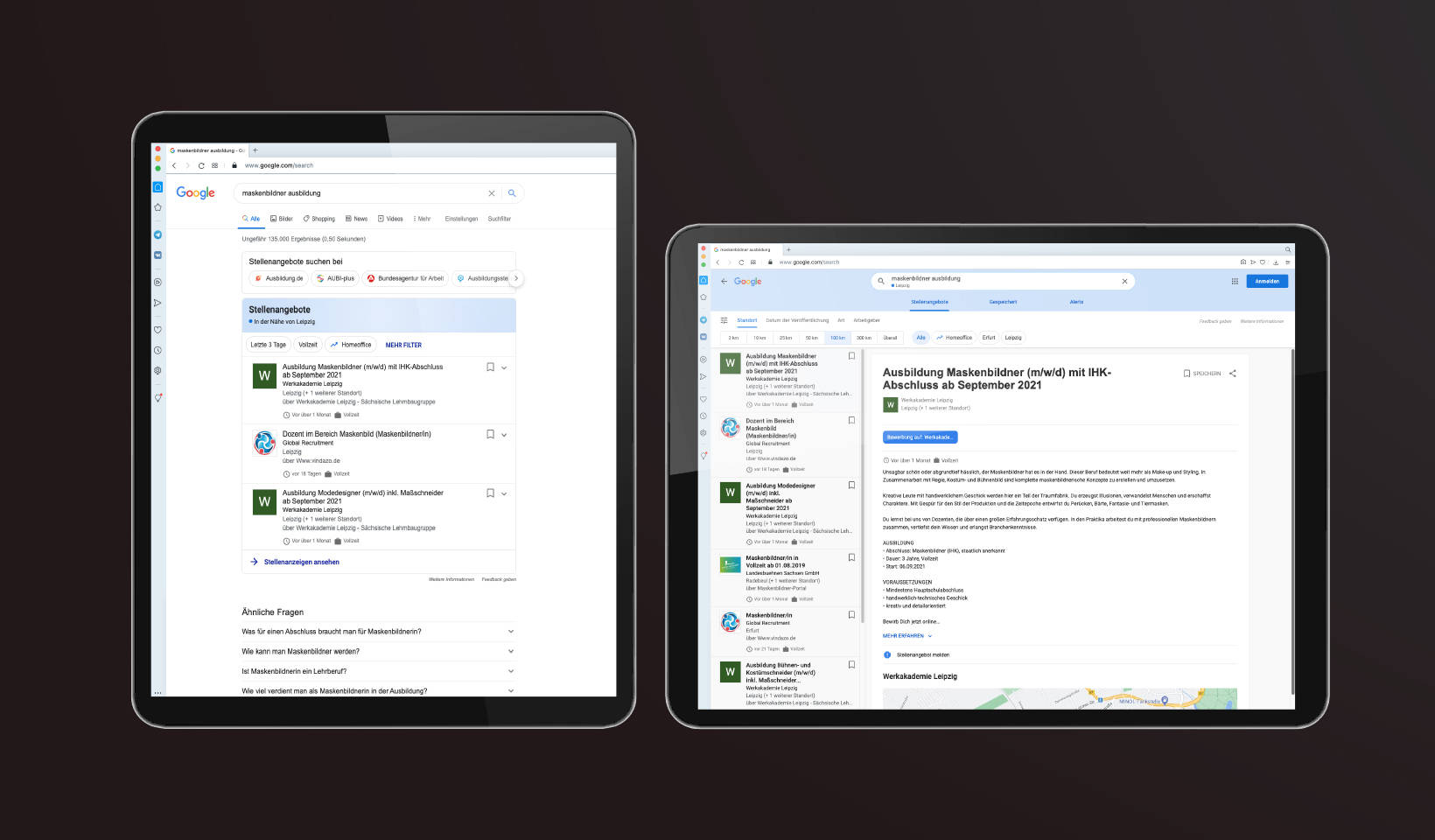 Kundenbeispiele für die Nutzung von Google for Jobs Kundenbeispiele für die Nutzung von Google for Jobs