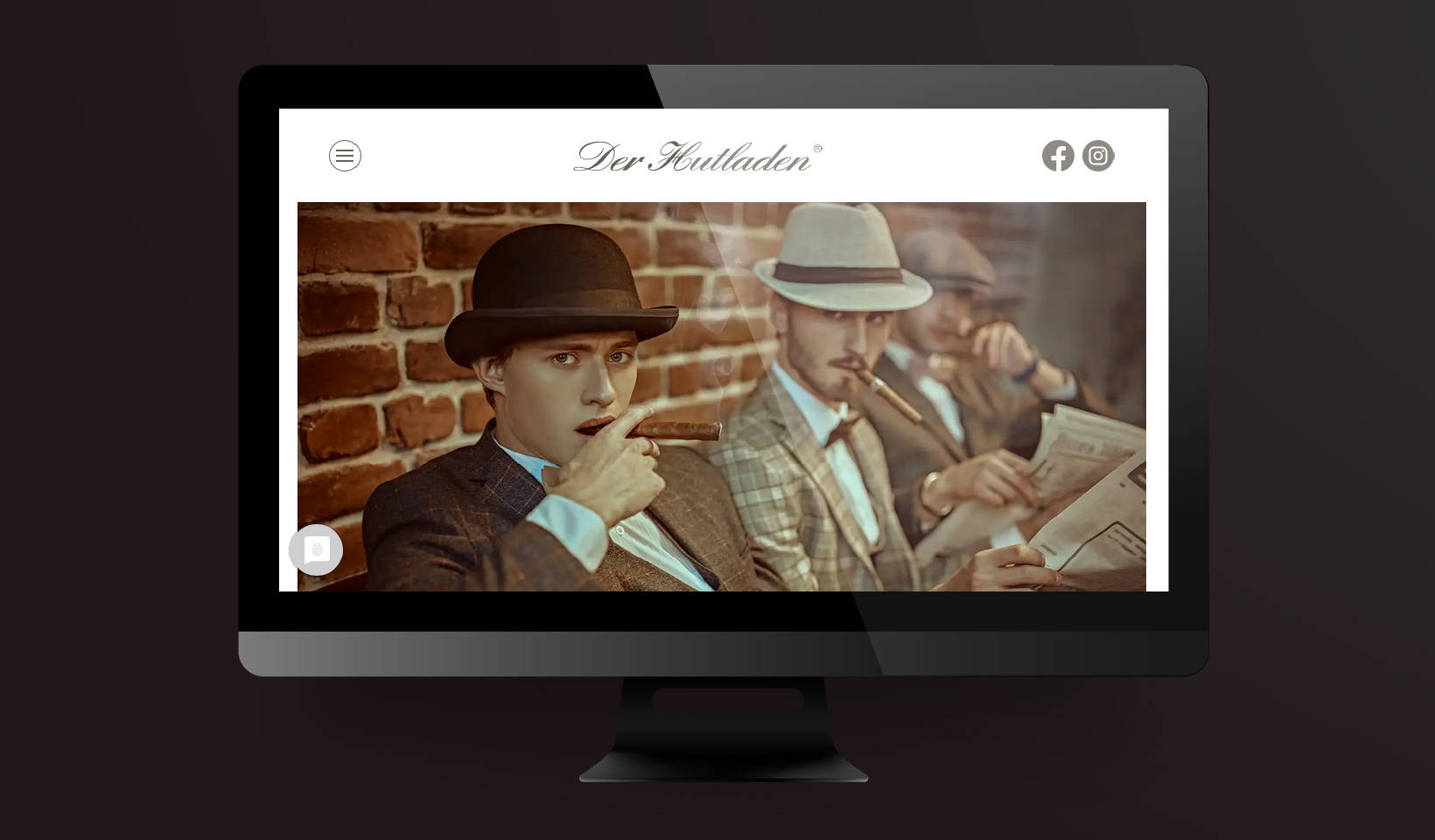 Website für Hüte mit interaktivem Produktkatalog