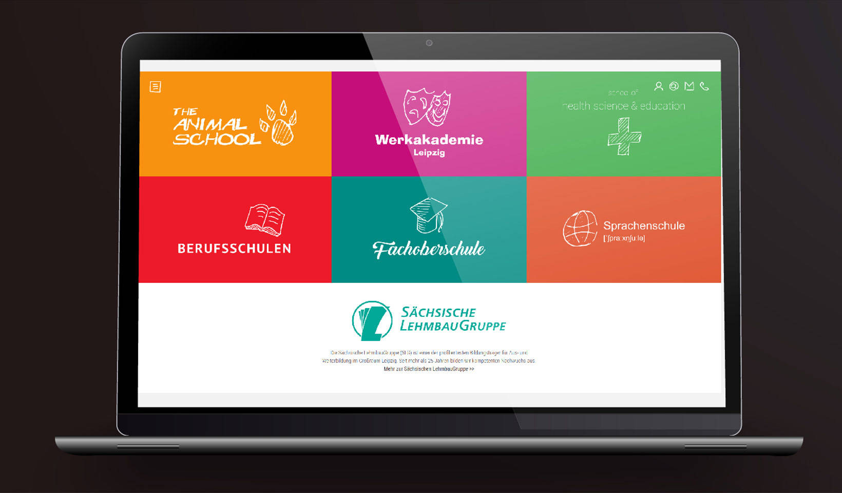 Website mit Online-Bewerbung für Bildungsträger Website mit Online-Bewerbung für Bildungsträger