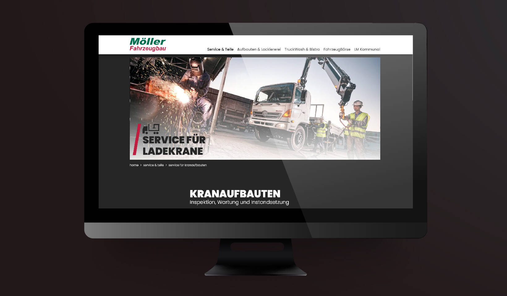 Webdesign: Services für LKW Aufbauten